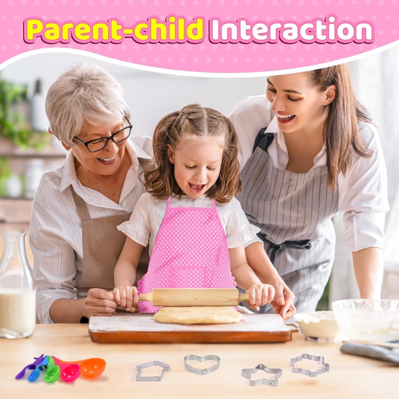 Kids Cooking Set with Chef Hat & Apron | Realistic Baking Tools