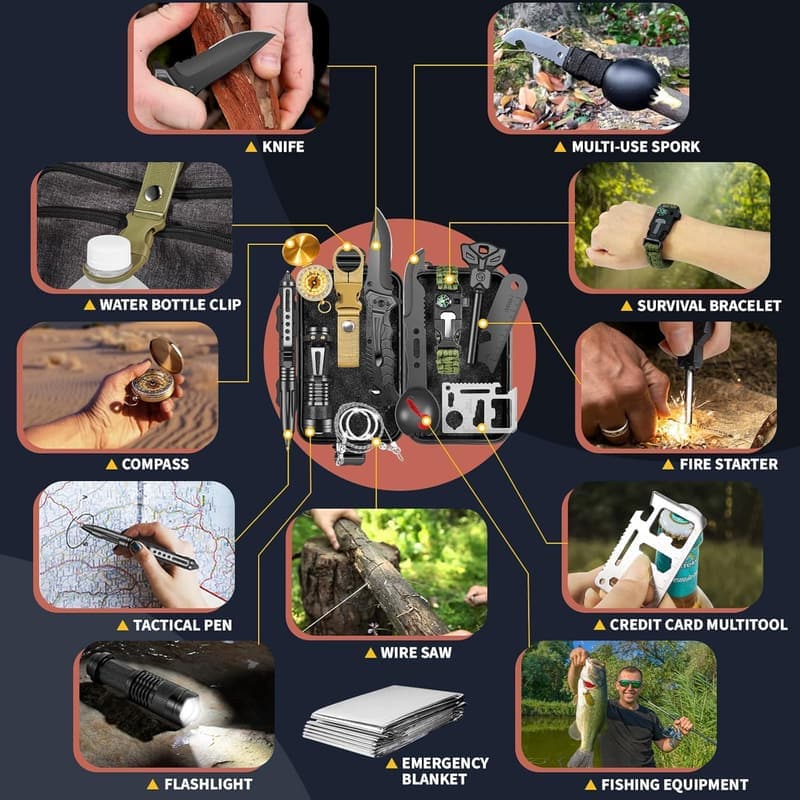 Men's Survival Kit 14 Pcs – Perfect Gift for Father's Day