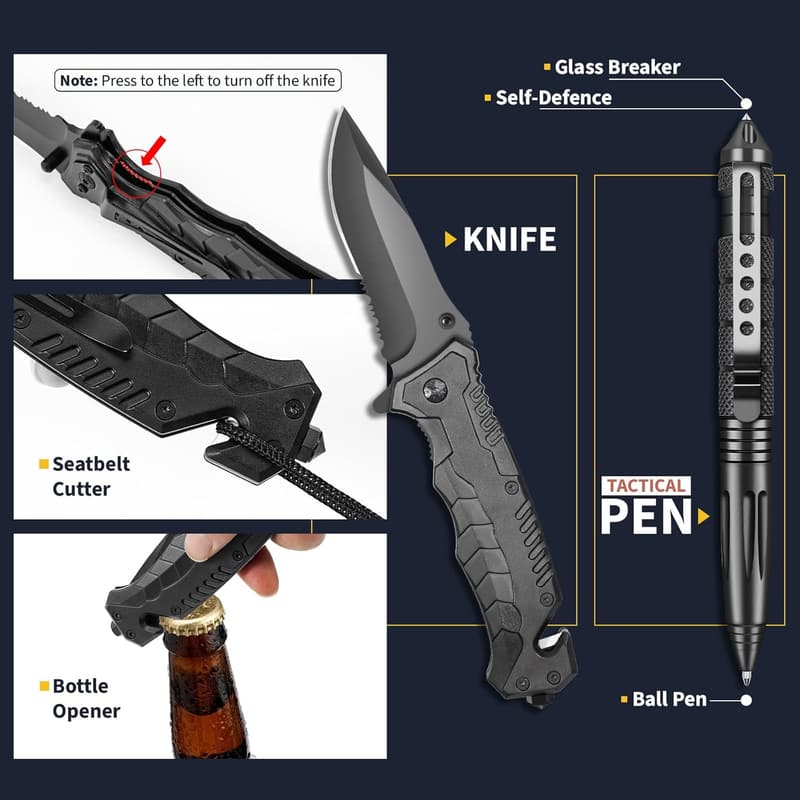 Men's Survival Kit 14 Pcs – Perfect Gift for Father's Day