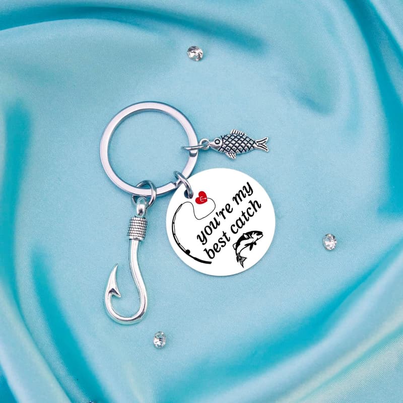 You're My Best Catch Fishing Keychain - Unique Gift for Him