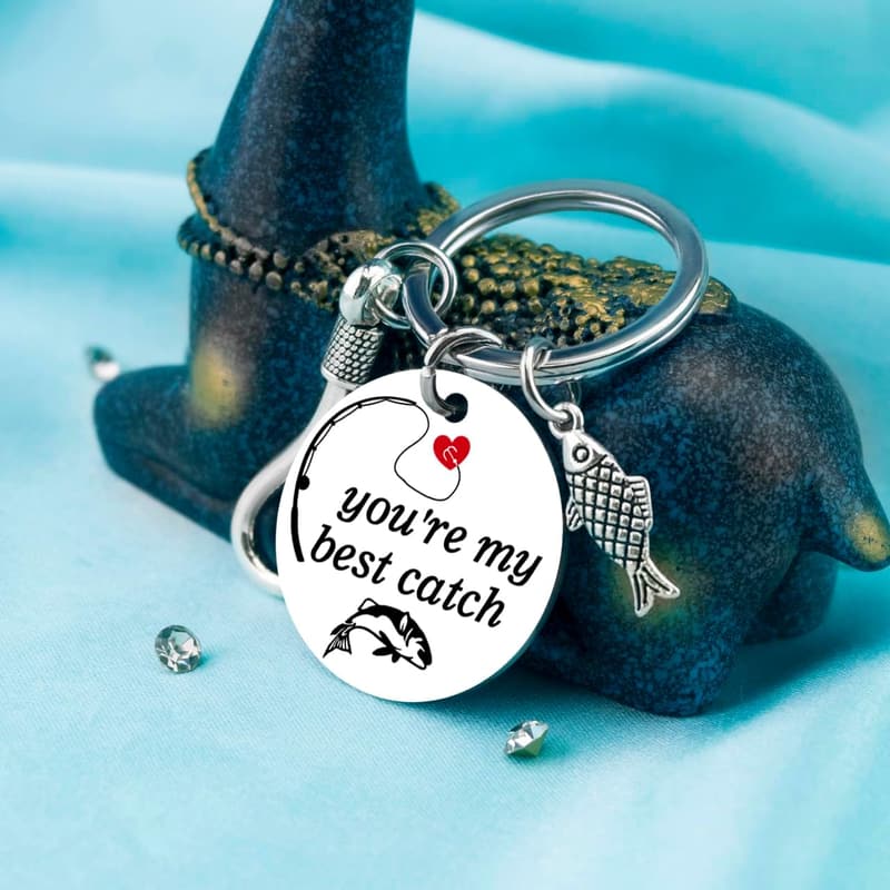 You're My Best Catch Fishing Keychain - Unique Gift for Him