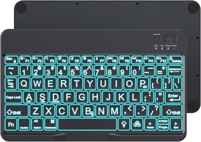 Large Print Bluetooth Keyboard for iPad & iPhone - Backlit, Rechargeable