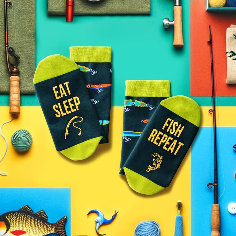 Funny Socks for Sports Lovers - Running, Yoga, Dance, Fishing
