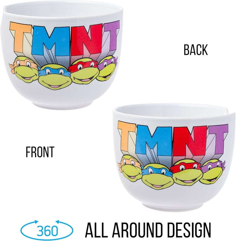 Teenage Mutant Ninja Turtles Ceramic Ramen Bowl with Chopsticks