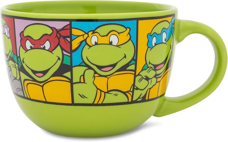 Teenage Mutant Ninja Turtles Green Ceramic Soup Mug, 24 oz