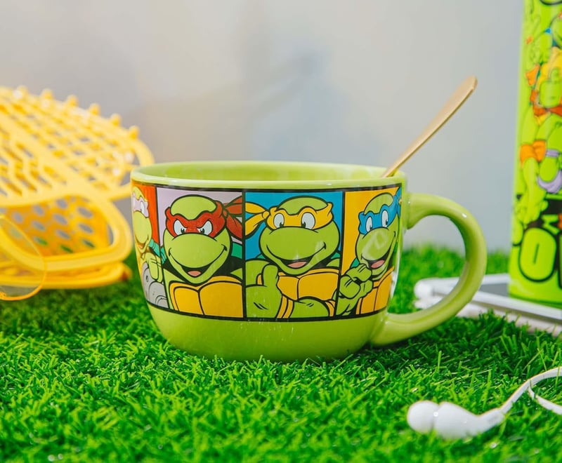 Teenage Mutant Ninja Turtles Green Ceramic Soup Mug, 24 oz