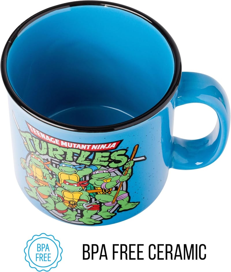 TMNT Turtle Power Ceramic Camper Mug - 20 oz