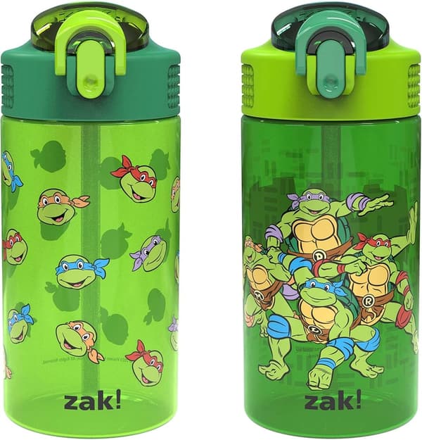 TMNT Kids Water Bottle Set, 16oz, Durable & Leak-Proof