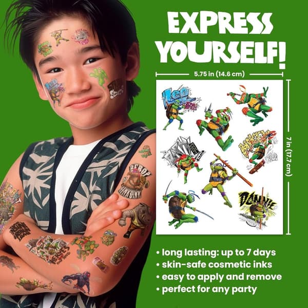 Teenage Mutant Ninja Turtles Temporary Tattoos for Kids - 50 Pack