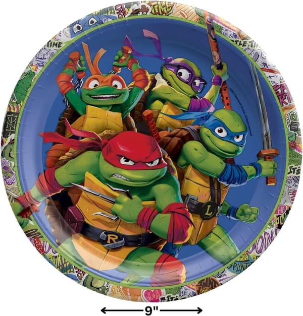 TMNT Mutant Mayhem Party Plates - 9