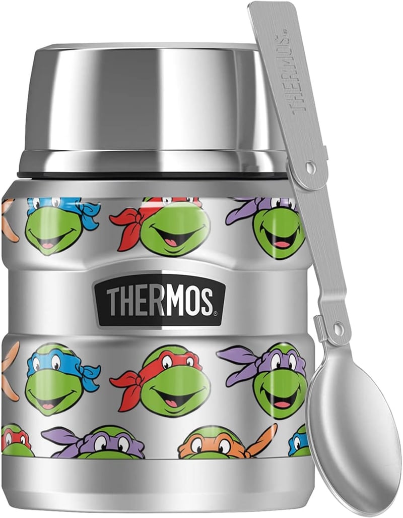 TMNT Stainless Steel Food Jar with Folding Spoon, 16oz