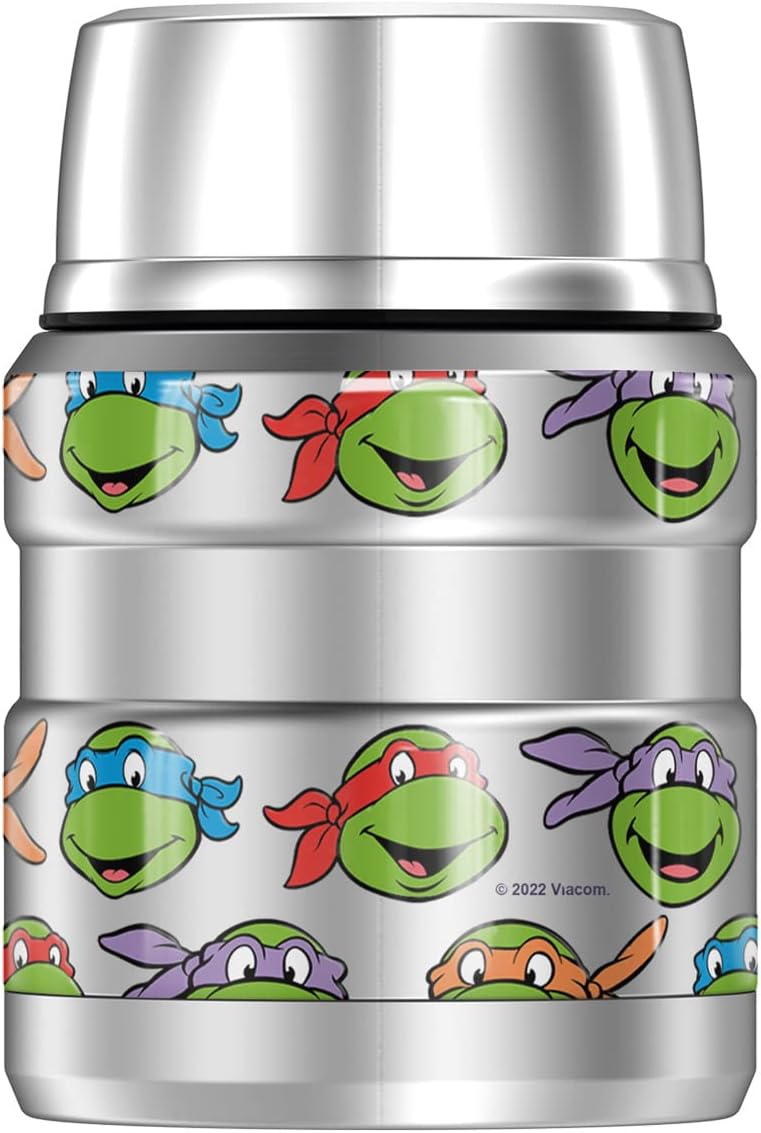 TMNT Stainless Steel Food Jar with Folding Spoon, 16oz