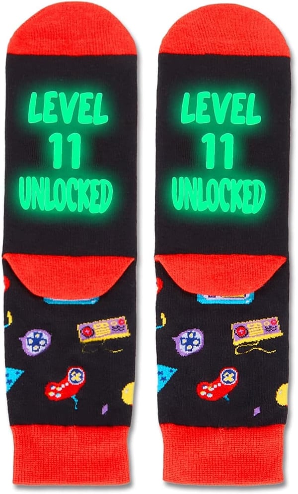 11th Birthday Gift Socks for Tween Boys & Girls in Gift Box