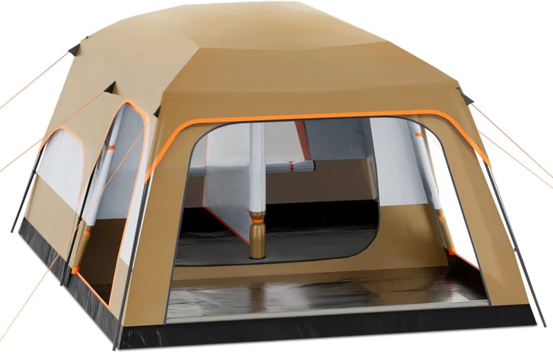Extra Large 5-8 Person Waterproof Camping Tent with Carry Bag