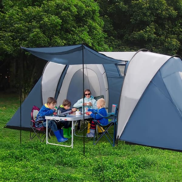 Weatherproof 2-4 Person Family Camping Tent with Porch