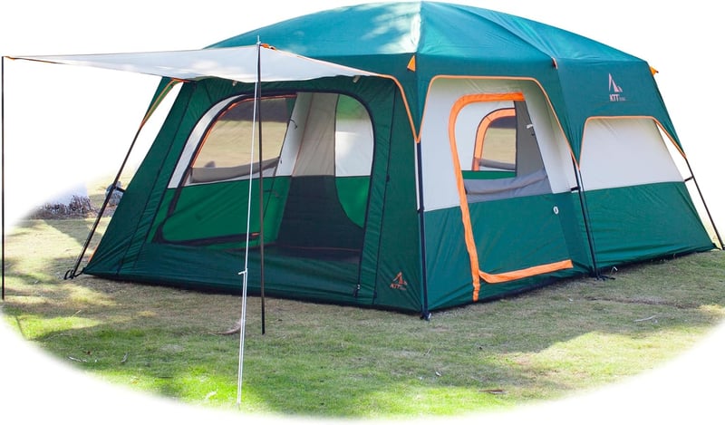 Extra Large Waterproof Family Tent for Camping (10-14 Persons)