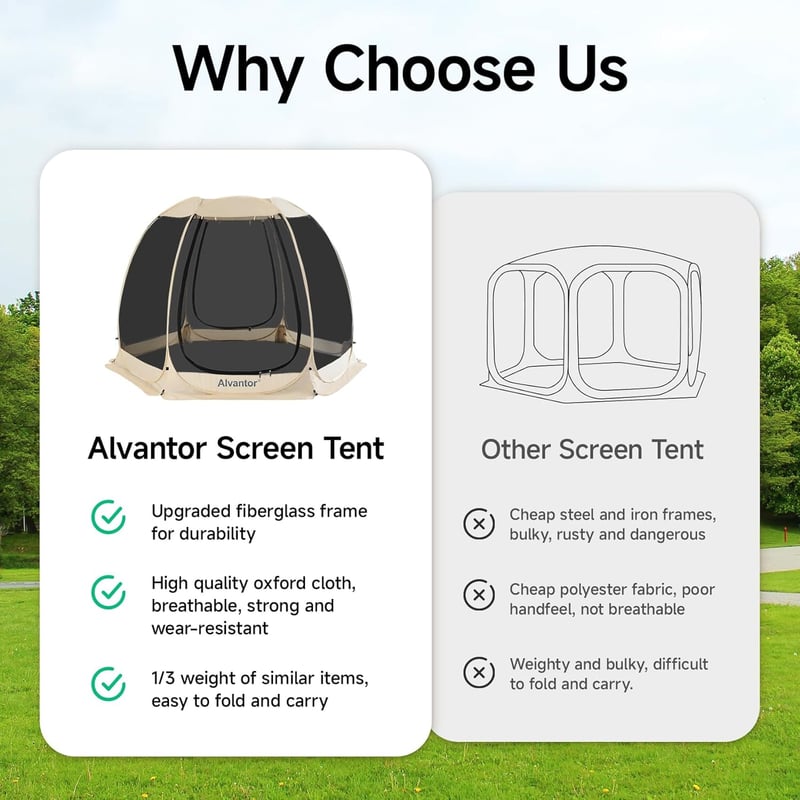 6-10 Person Instant Pop-Up Gazebo with Mosquito Netting