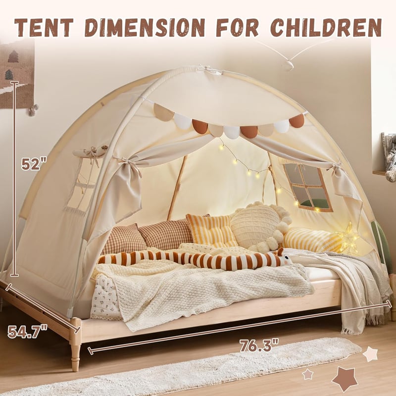 Large Blackout Bed Canopy Tent for Privacy and Comfort