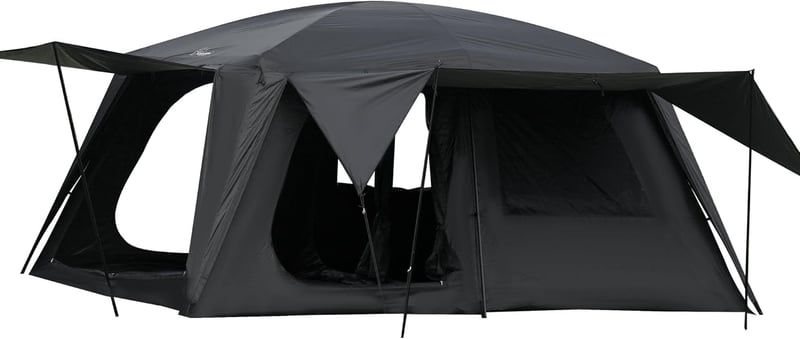 Large Family Camping Tent for 4-6 People, Waterproof Glamping Tent