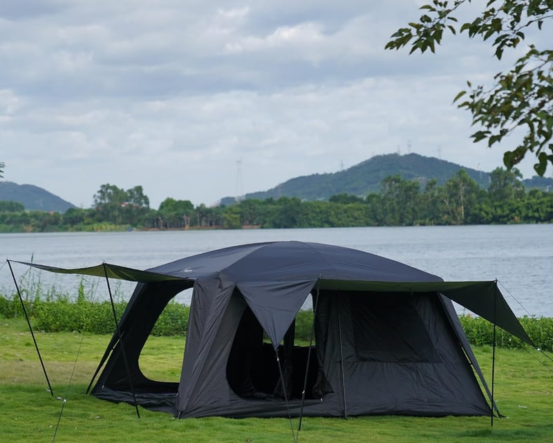 Large Family Camping Tent for 4-6 People, Waterproof Glamping Tent