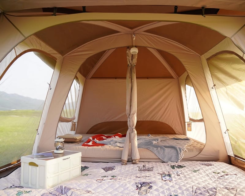 Large Family Camping Tent for 8-10 People, Waterproof & Portable