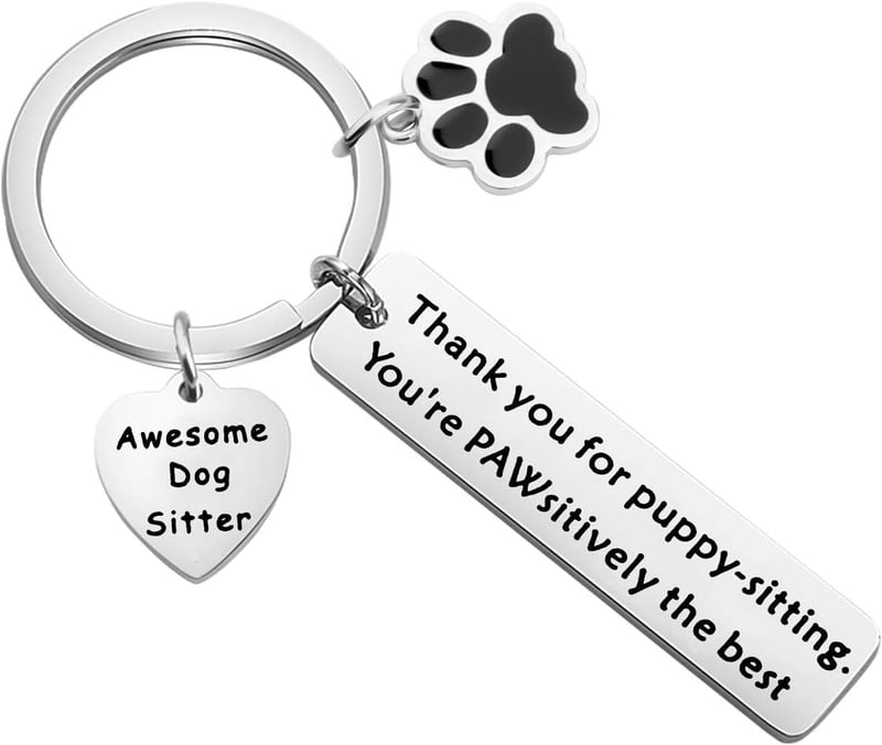 Dog Walker Keychain Gift - Thank You for Dog Sitting