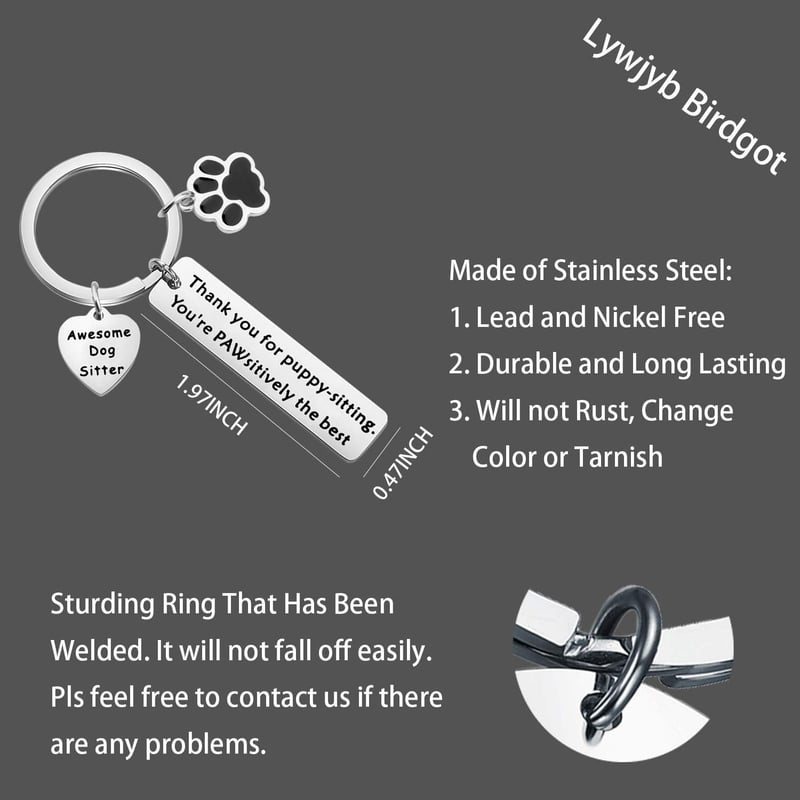 Dog Walker Keychain Gift - Thank You for Dog Sitting