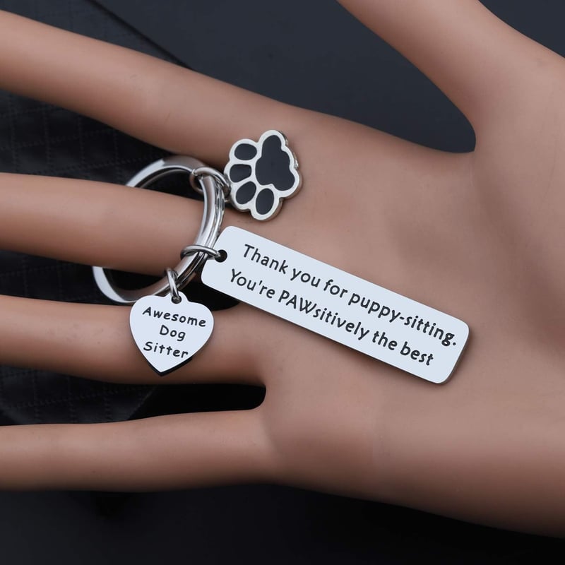 Dog Walker Keychain Gift - Thank You for Dog Sitting