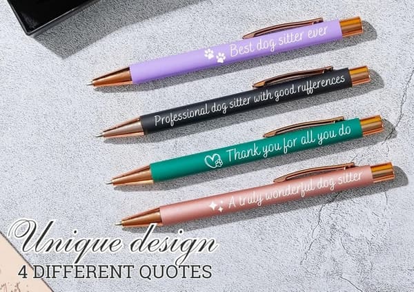 Dog Sitter Thank You Gifts - Set of 4 Ballpoint Pens