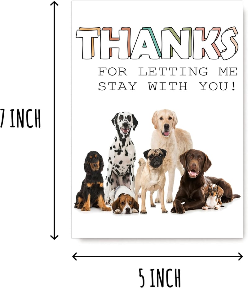 Dog Sitter Thank You Card - 5 x 7 inches