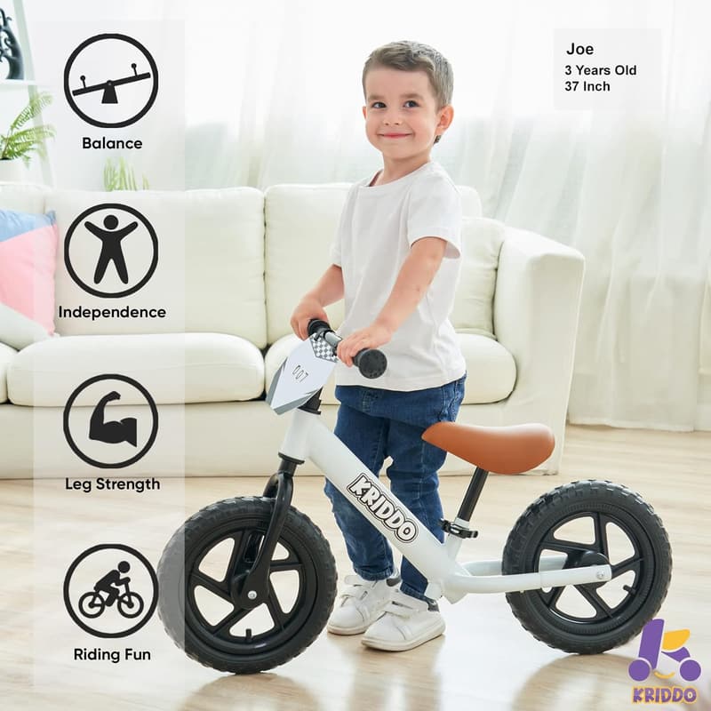 Toddler Balance Bike for Ages 2-5 with Custom Plate and Stickers