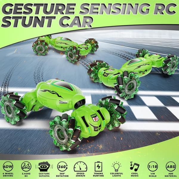 Gesture Sensing RC Stunt Car for Kids, 4WD Off-Road Toy