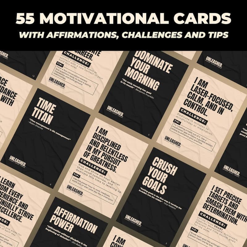 Positive Affirmation Motivational Cards for Men and Women