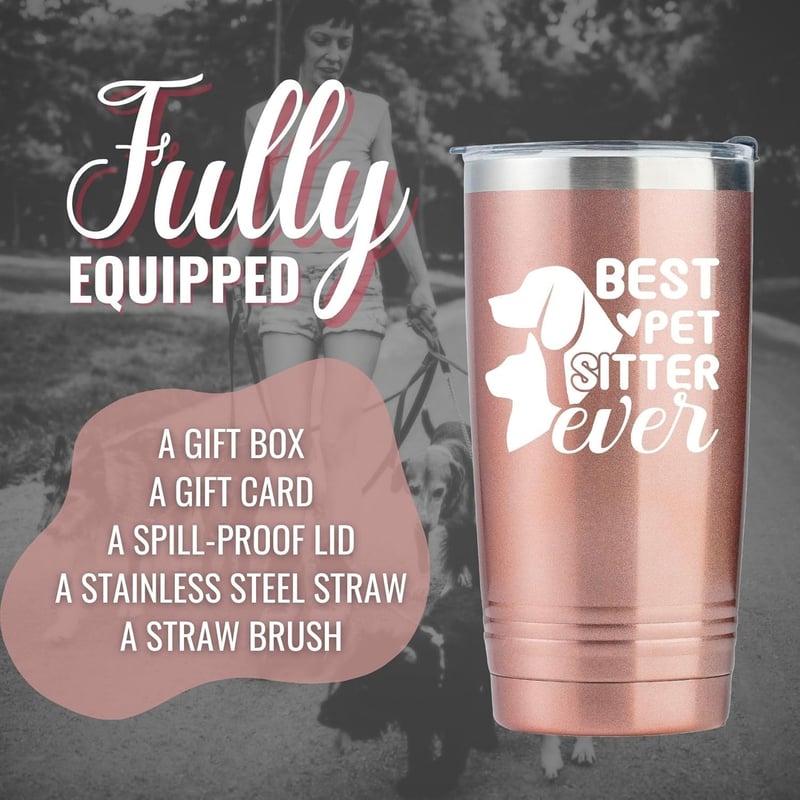 Thank You Gift for Pet Sitter - Insulated Stainless Steel Tumbler
