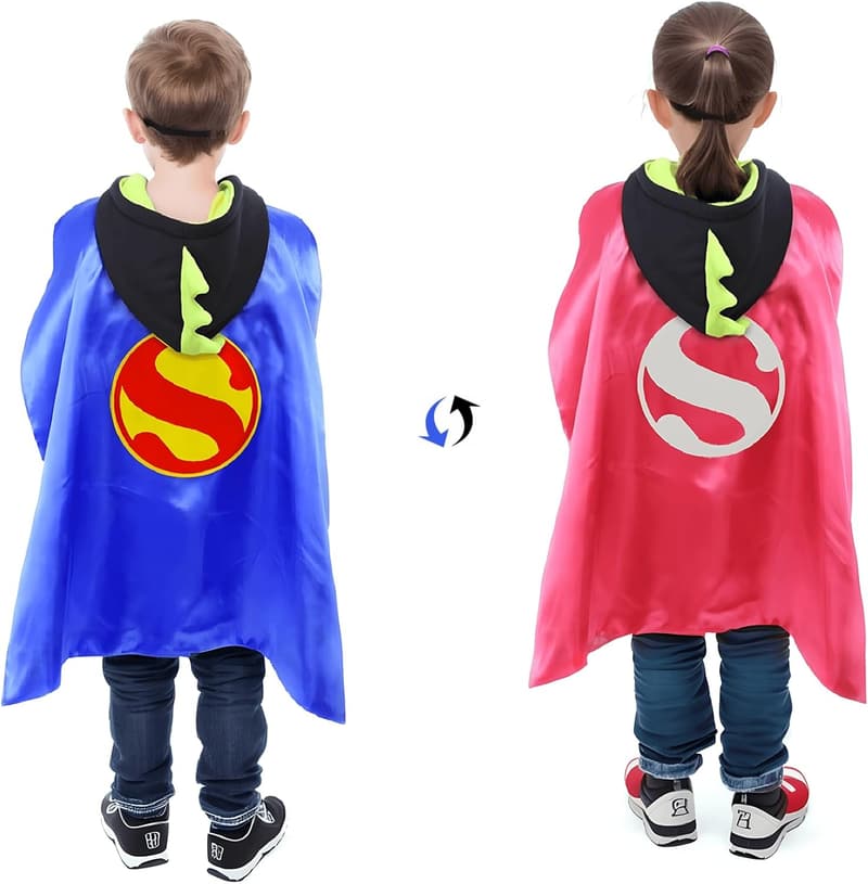 Superhero Cape & Mask Costume Set for Kids (Ages 3-10)