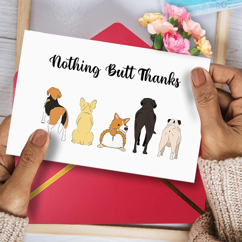 Funny Dog Thank You Card - Perfect Gift for Friends and Family
