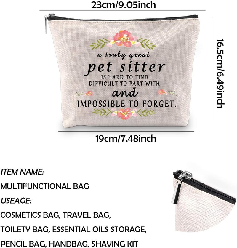 Pet Sitter Appreciation Zipper Pouch Cosmetic Bag