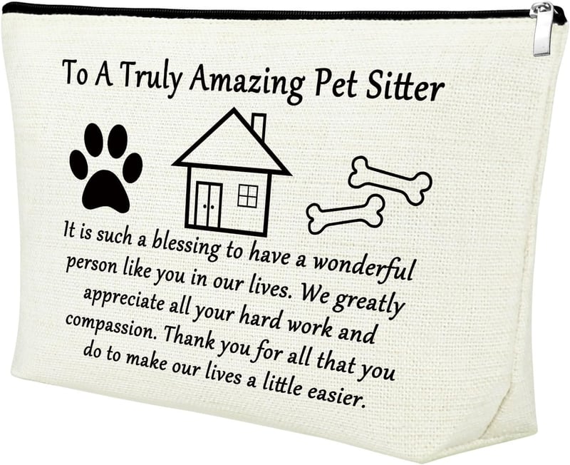 Pet Sitter Gift Makeup Bag - Thank You Travel Pouch