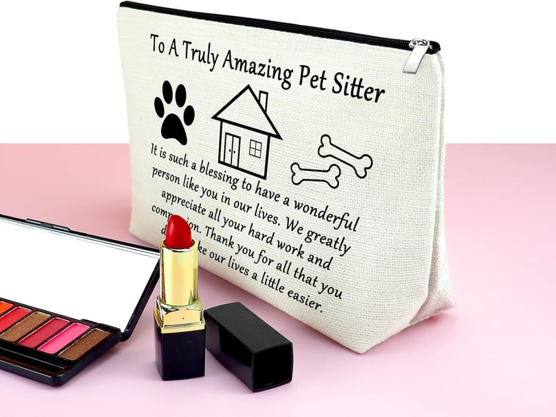 Pet Sitter Gift Makeup Bag - Thank You Travel Pouch