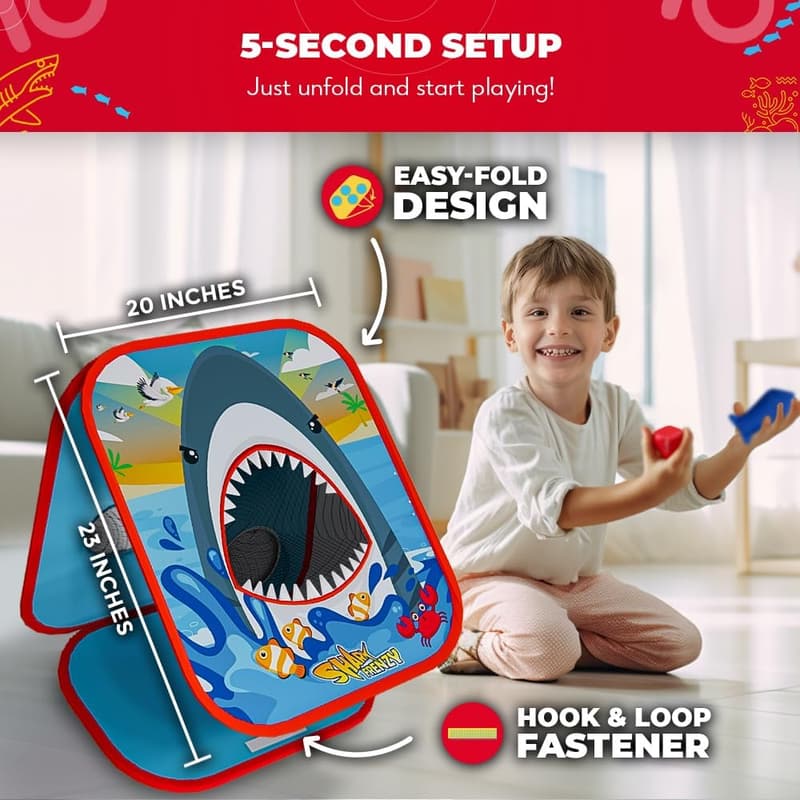 Kids' 2-in-1 Bean Bag Toss Game - Quick Setup Outdoor Fun