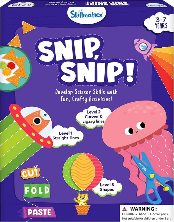 Scissor Skills Activity Book for Kids - 25 Fun Crafts and 2 Safe Scissors