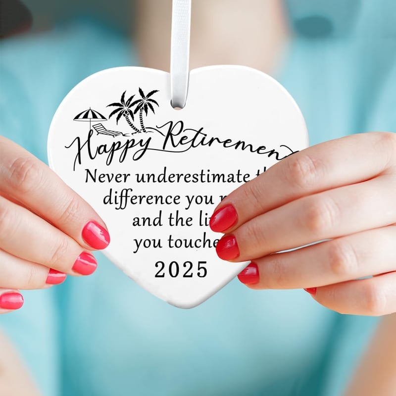 Happy Retirement Ornament for Women - Appreciation Gift
