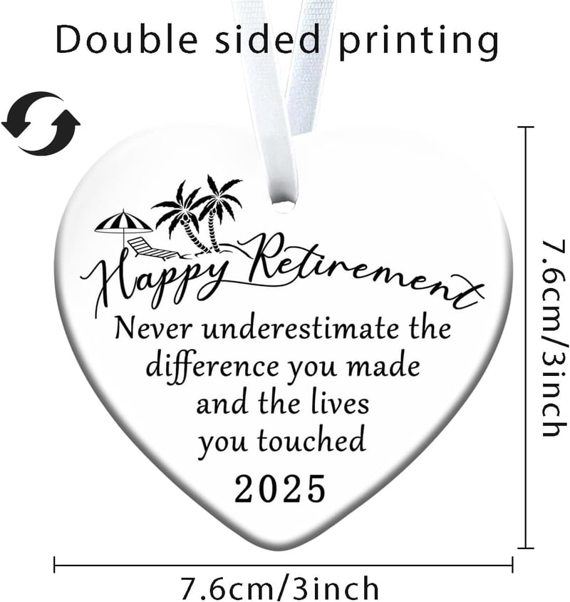 Happy Retirement Ornament for Women - Appreciation Gift