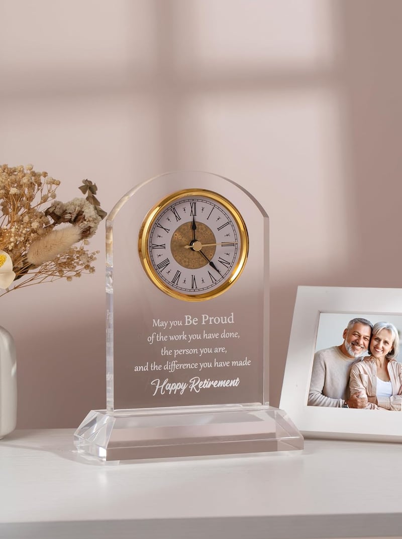 Retirement Desk Clock Gift for Coworkers and Bosses