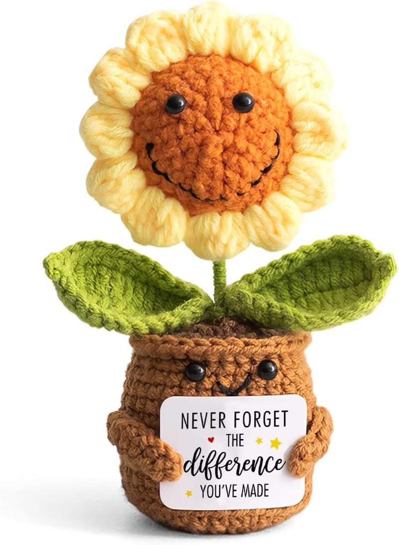 Emotional Sunflower Crochet Thanks Gift for Mother's Day