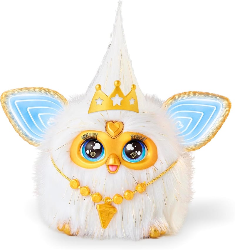 Gold Glam Furby Plush Toy – Interactive Voice-Activated for Kids