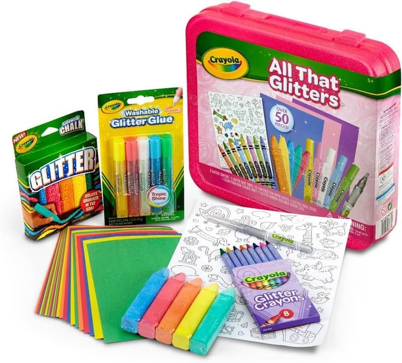 Crayola Glitter Art Case: 50+ Coloring Supplies for Kids