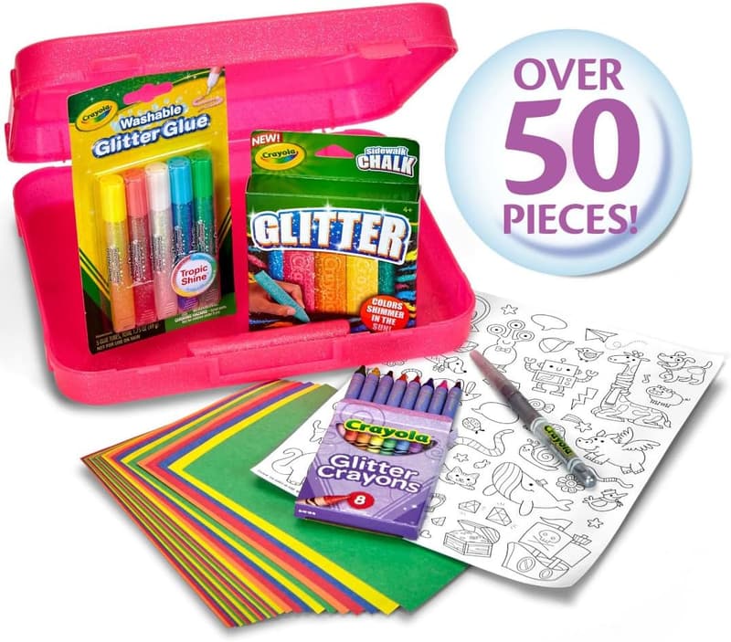 Crayola Glitter Art Case: 50+ Coloring Supplies for Kids