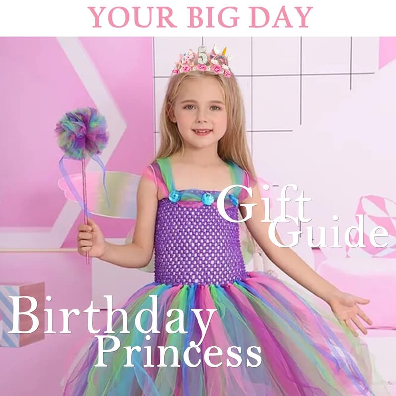 5th Birthday Flower Crown Headband for Girls