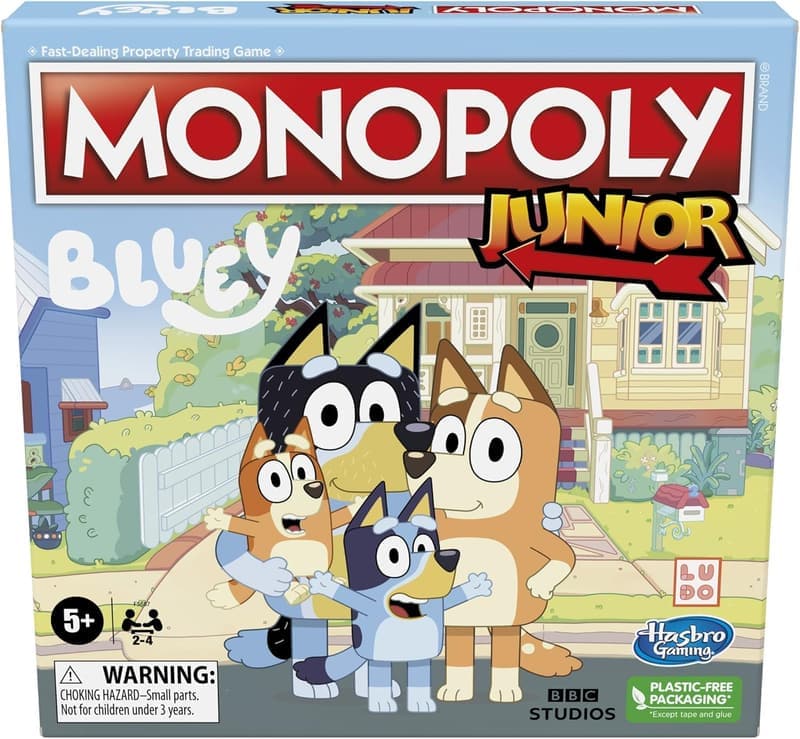 Bluey Edition Monopoly Junior Board Game for Kids Ages 5+